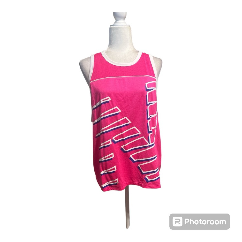 New Balance Printed Fast Flight Tank Top Pink Glo Heather Sz XL
